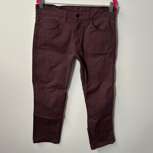 LEVI'S men's 511 brown slim fit straight leg jeans, 33/29.